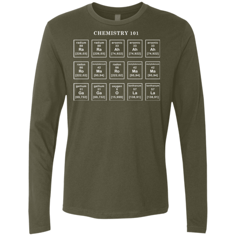 T-Shirts Military Green / Small Chemistry Lesson Men's Premium Long Sleeve