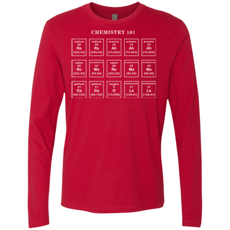 T-Shirts Red / Small Chemistry Lesson Men's Premium Long Sleeve