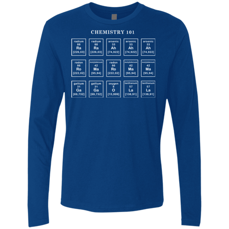 T-Shirts Royal / Small Chemistry Lesson Men's Premium Long Sleeve