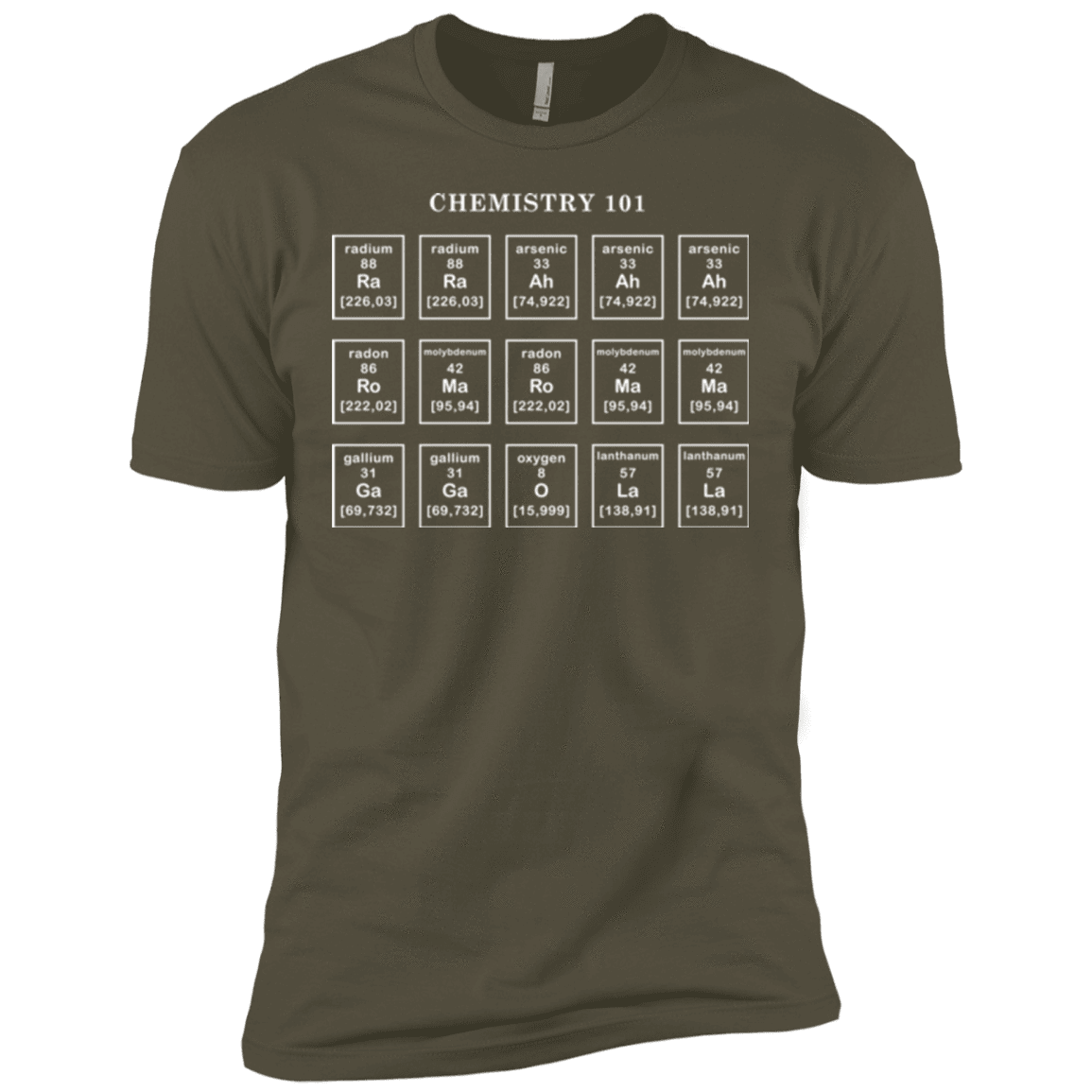 T-Shirts Military Green / X-Small Chemistry Lesson Men's Premium T-Shirt