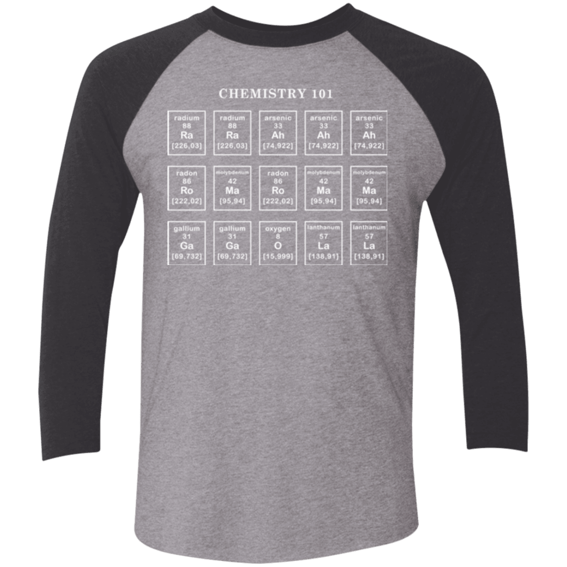 T-Shirts Premium Heather/ Vintage Black / X-Small Chemistry Lesson Men's Triblend 3/4 Sleeve