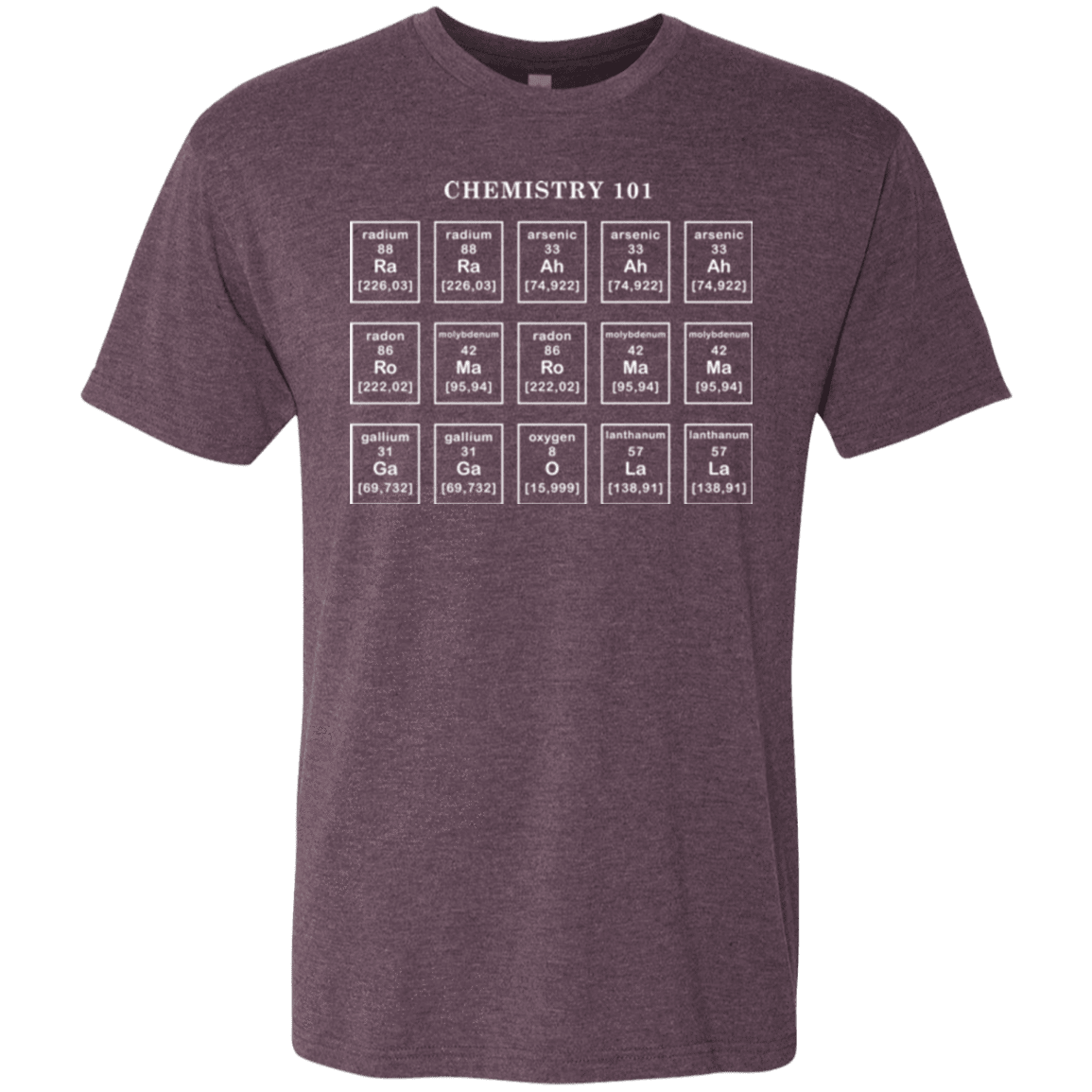 T-Shirts Vintage Purple / Small Chemistry Lesson Men's Triblend T-Shirt