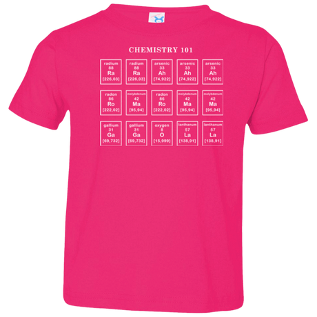 T-Shirts Hot Pink / 2T Chemistry Lesson Toddler Premium T-Shirt