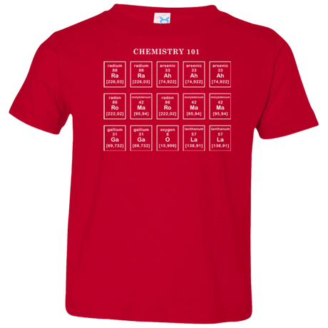 T-Shirts Red / 2T Chemistry Lesson Toddler Premium T-Shirt