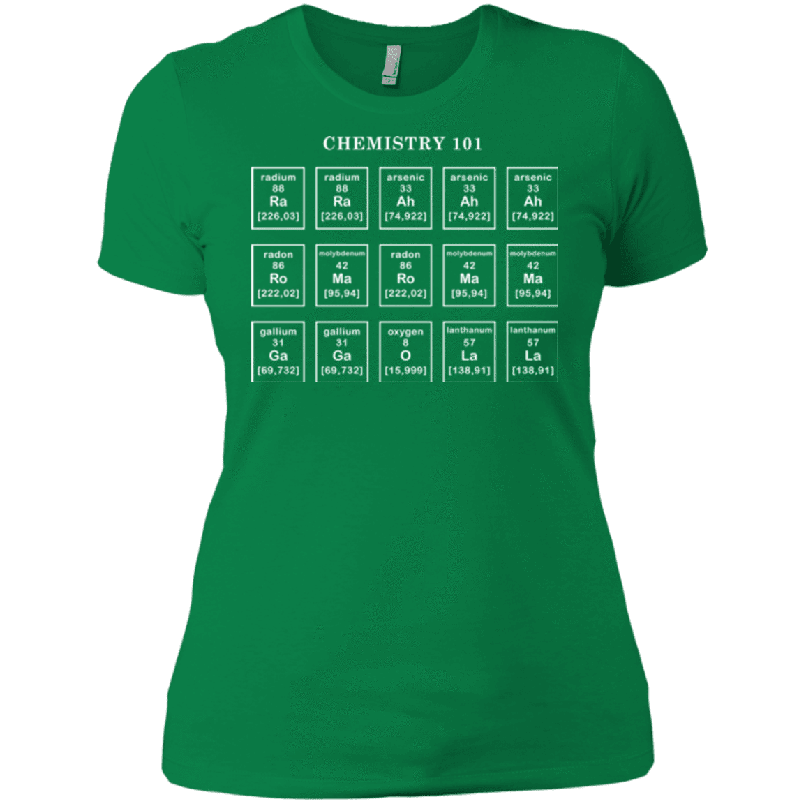 T-Shirts Kelly Green / X-Small Chemistry Lesson Women's Premium T-Shirt