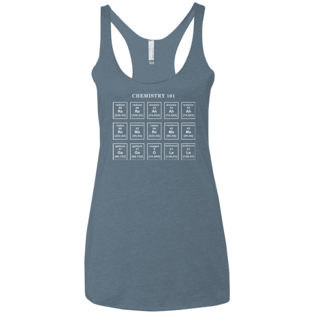 T-Shirts Indigo / X-Small Chemistry Lesson Women's Triblend Racerback Tank