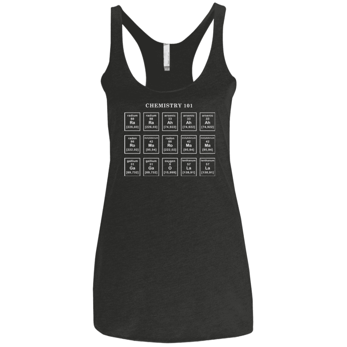 T-Shirts Vintage Black / X-Small Chemistry Lesson Women's Triblend Racerback Tank