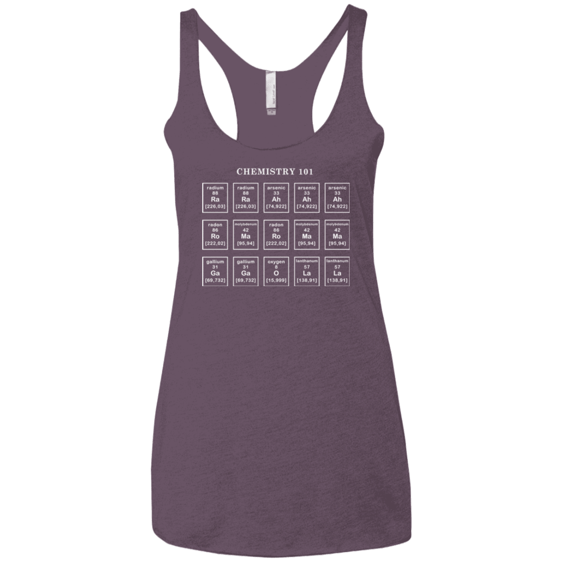 T-Shirts Vintage Purple / X-Small Chemistry Lesson Women's Triblend Racerback Tank