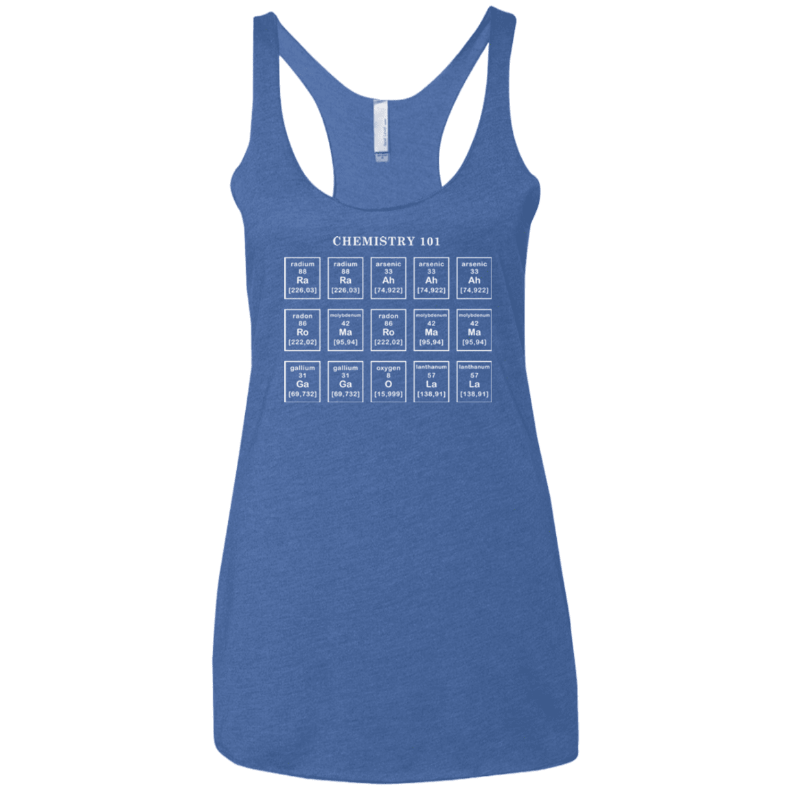T-Shirts Vintage Royal / X-Small Chemistry Lesson Women's Triblend Racerback Tank