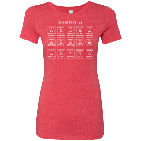 T-Shirts Vintage Red / Small Chemistry Lesson Women's Triblend T-Shirt