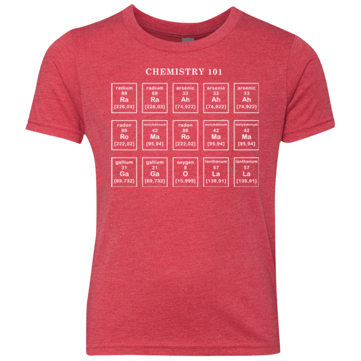 T-Shirts Vintage Red / YXS Chemistry Lesson Youth Triblend T-Shirt