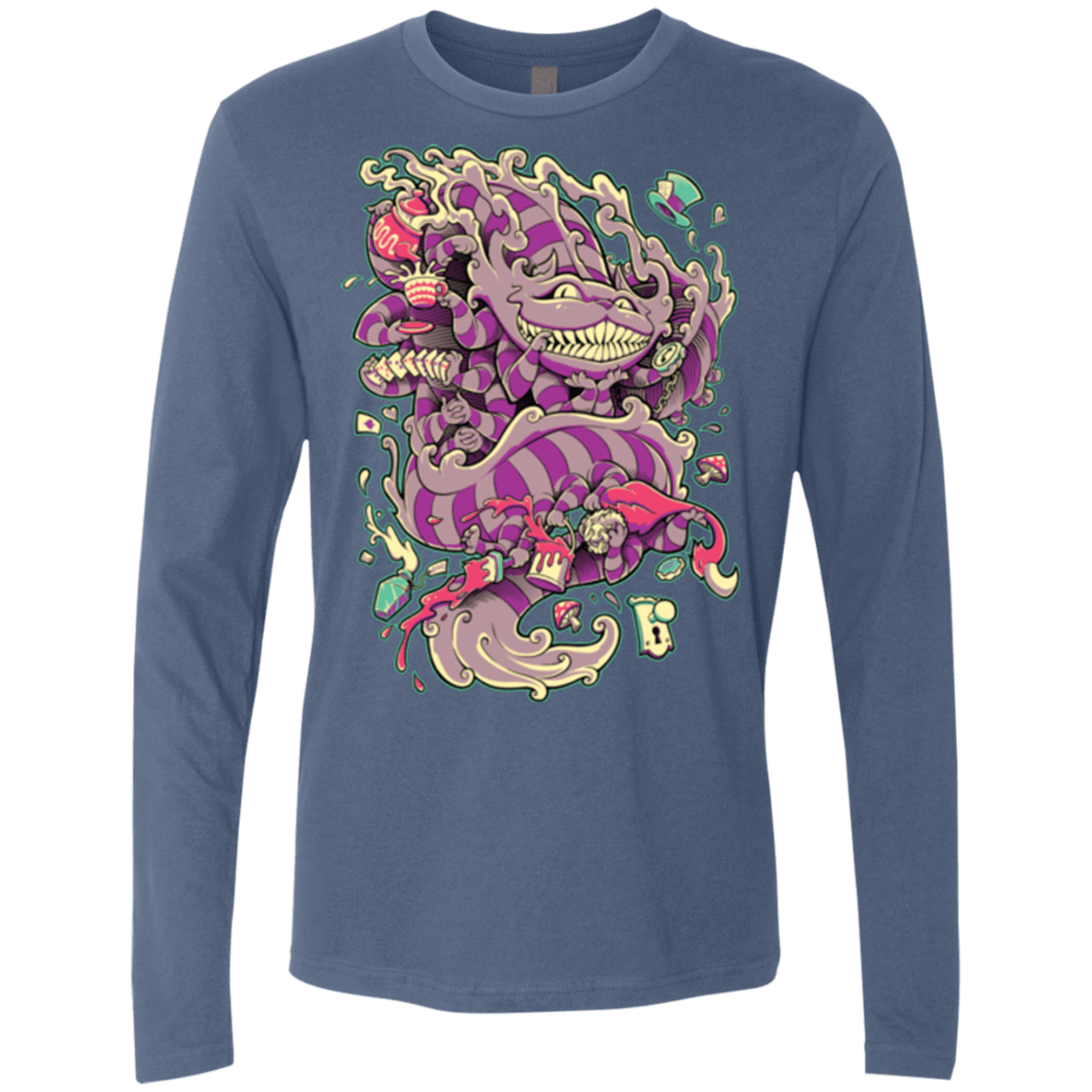 T-Shirts Indigo / Small Cheshire Dragon Men's Premium Long Sleeve