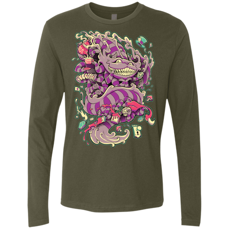 T-Shirts Military Green / Small Cheshire Dragon Men's Premium Long Sleeve