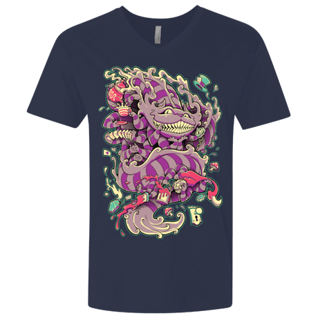T-Shirts Midnight Navy / X-Small Cheshire Dragon Men's Premium V-Neck