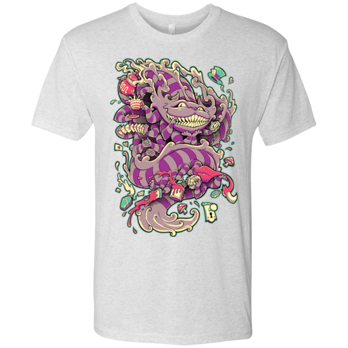 T-Shirts Heather White / Small Cheshire Dragon Men's Triblend T-Shirt