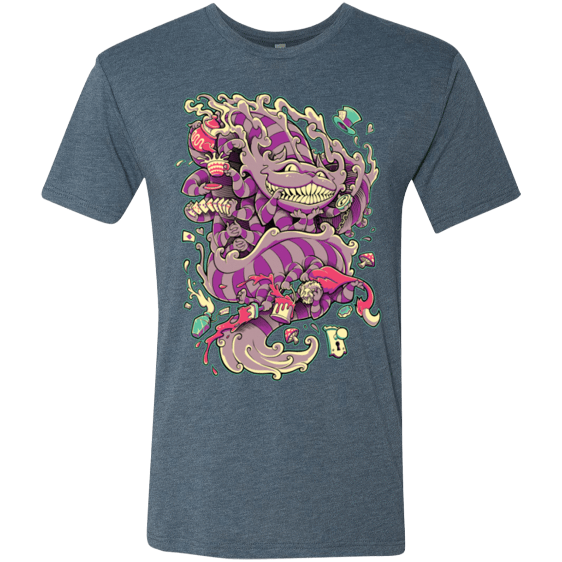 T-Shirts Indigo / Small Cheshire Dragon Men's Triblend T-Shirt