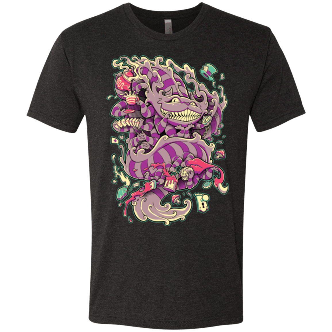 T-Shirts Vintage Black / Small Cheshire Dragon Men's Triblend T-Shirt