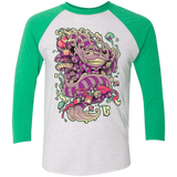 T-Shirts Heather White/Envy / X-Small Cheshire Dragon Triblend 3/4 Sleeve