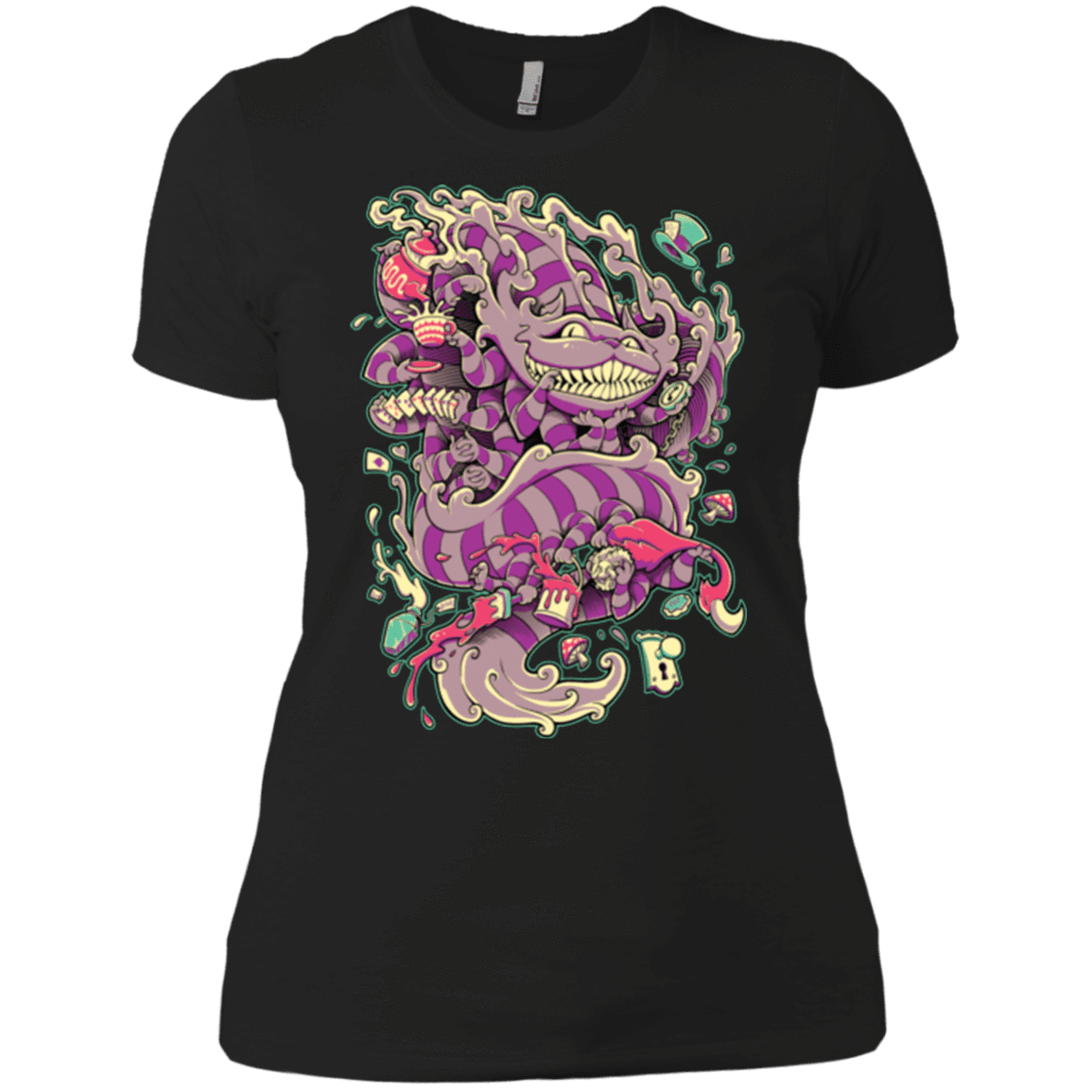 T-Shirts Black / X-Small Cheshire Dragon Women's Premium T-Shirt