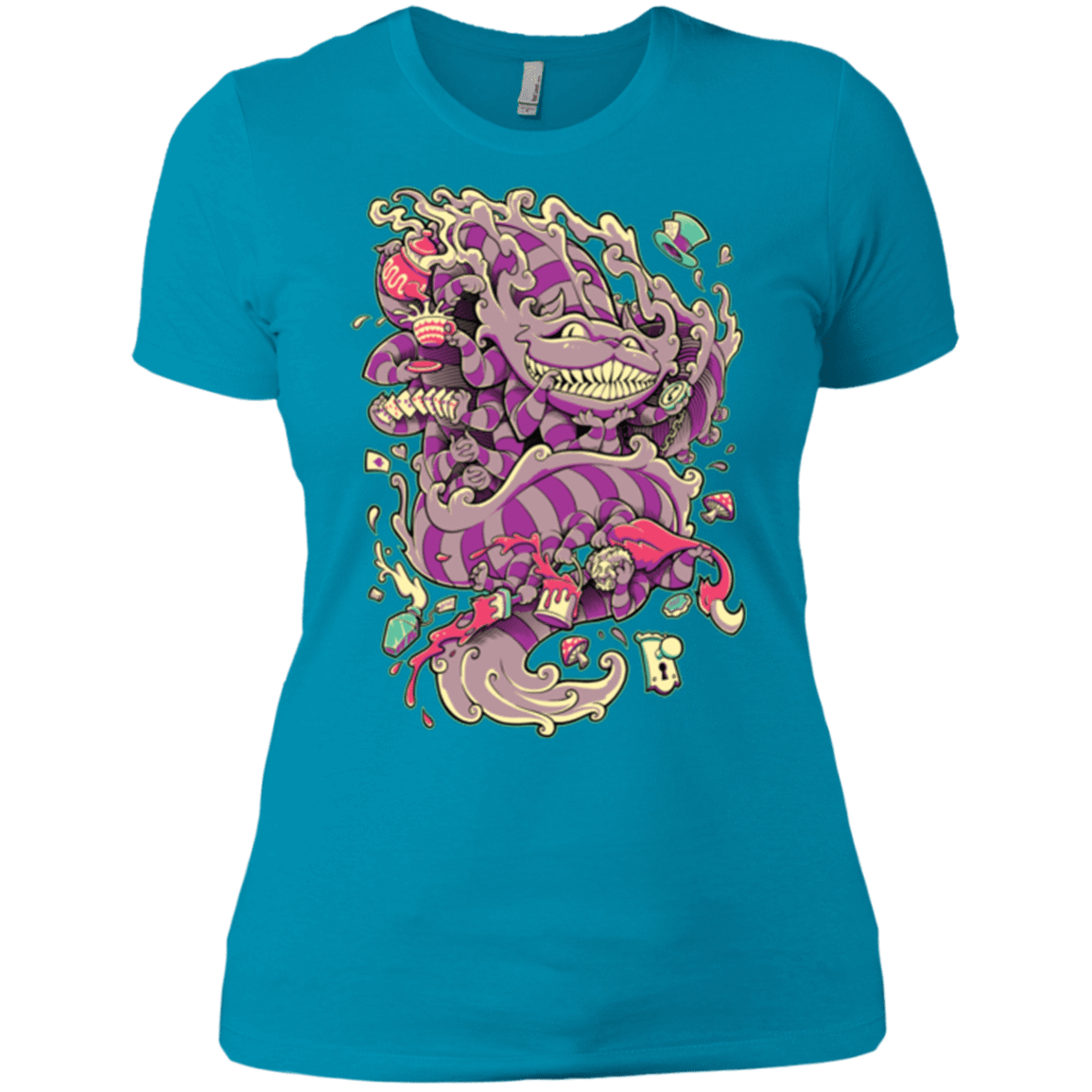 T-Shirts Turquoise / X-Small Cheshire Dragon Women's Premium T-Shirt