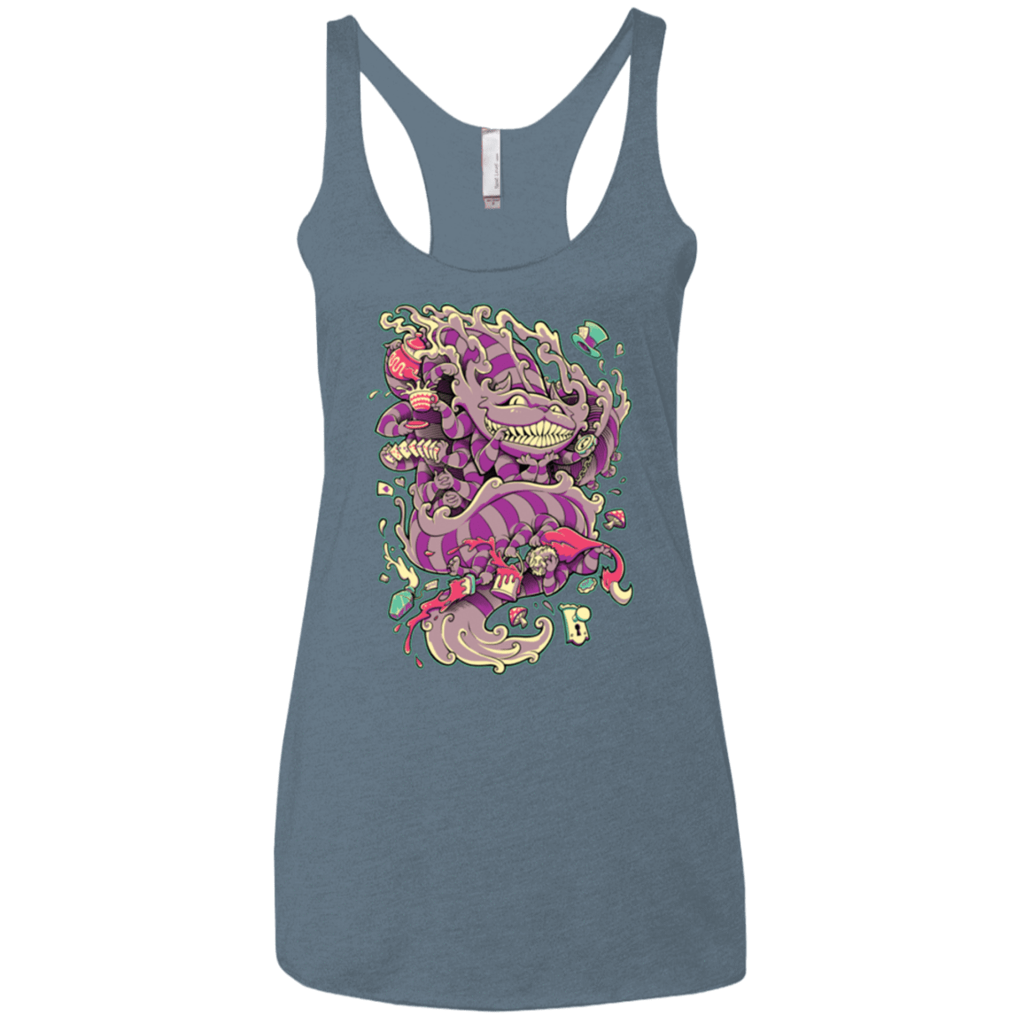 T-Shirts Indigo / X-Small Cheshire Dragon Women's Triblend Racerback Tank