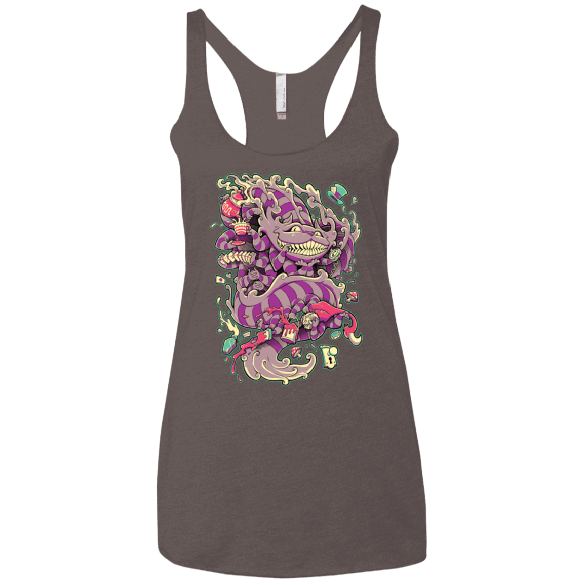T-Shirts Macchiato / X-Small Cheshire Dragon Women's Triblend Racerback Tank