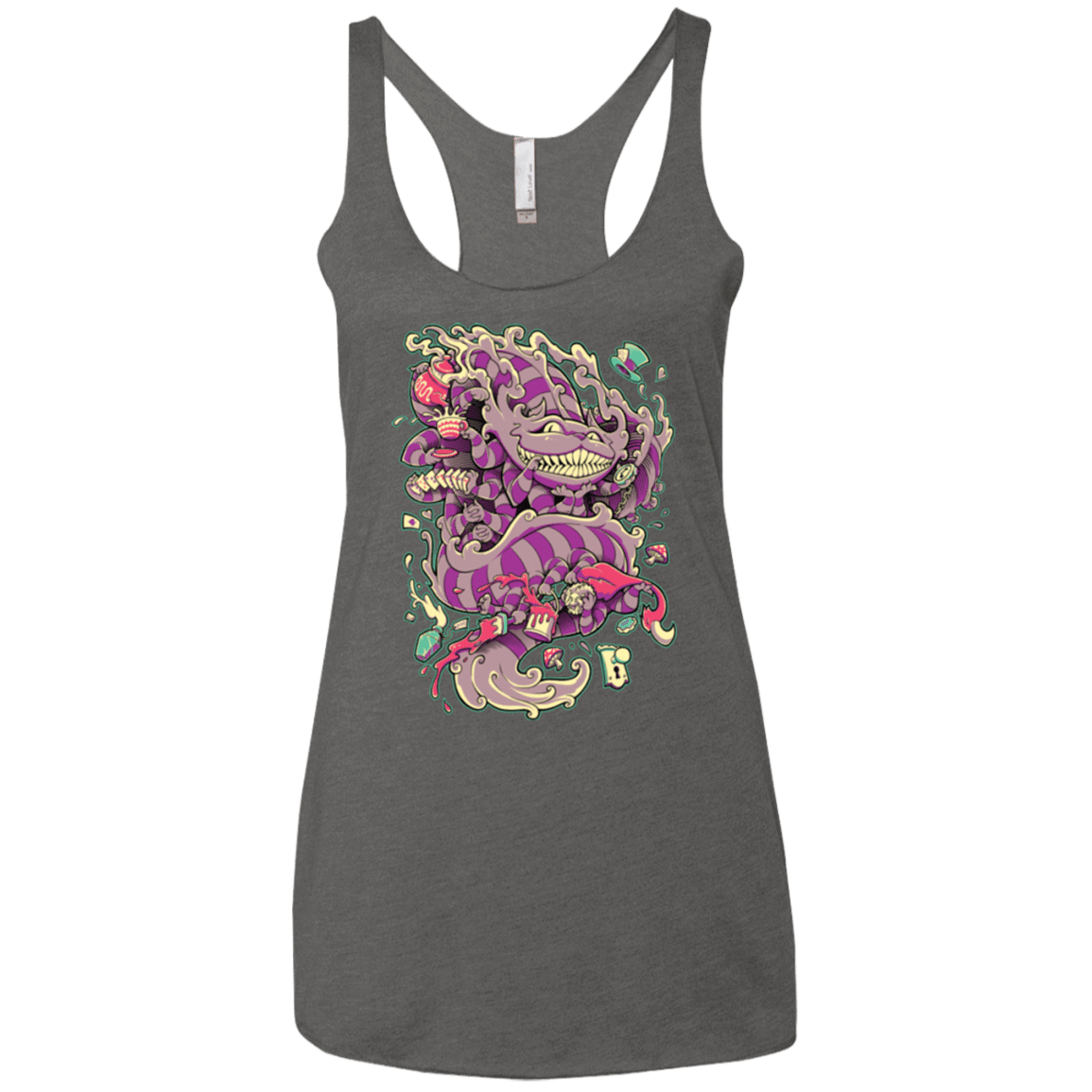 T-Shirts Premium Heather / X-Small Cheshire Dragon Women's Triblend Racerback Tank