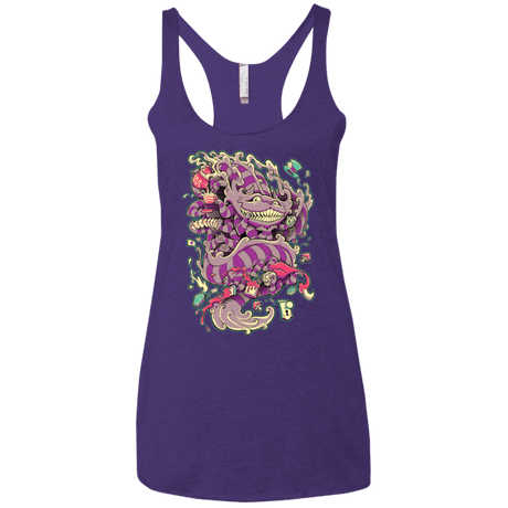 T-Shirts Purple / X-Small Cheshire Dragon Women's Triblend Racerback Tank