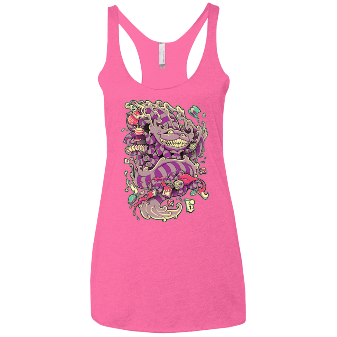 T-Shirts Vintage Pink / X-Small Cheshire Dragon Women's Triblend Racerback Tank