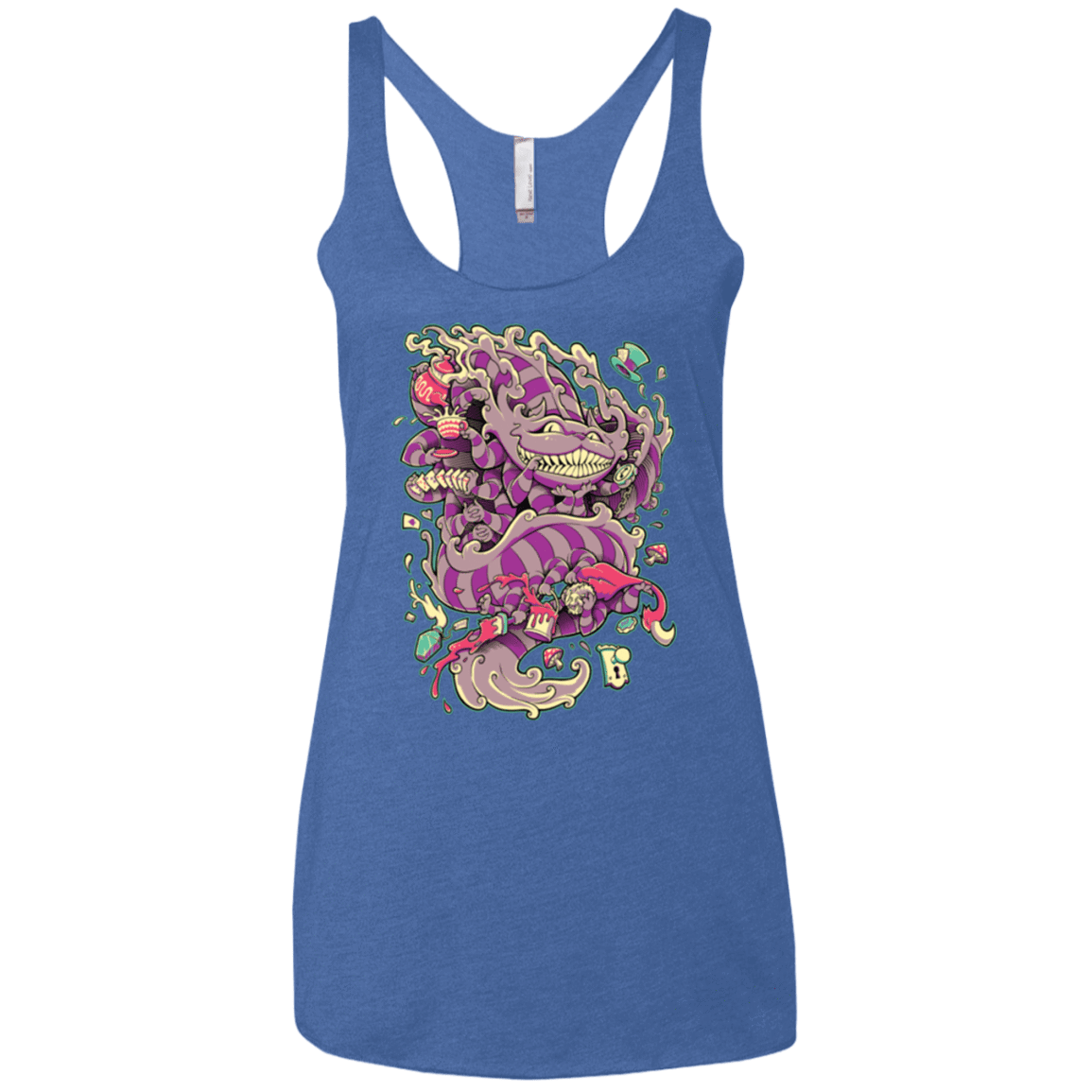 T-Shirts Vintage Royal / X-Small Cheshire Dragon Women's Triblend Racerback Tank