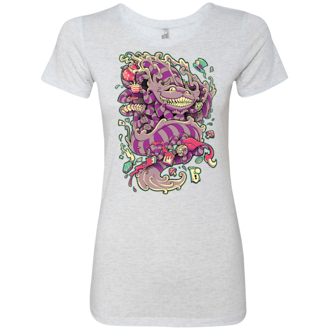 T-Shirts Heather White / Small Cheshire Dragon Women's Triblend T-Shirt