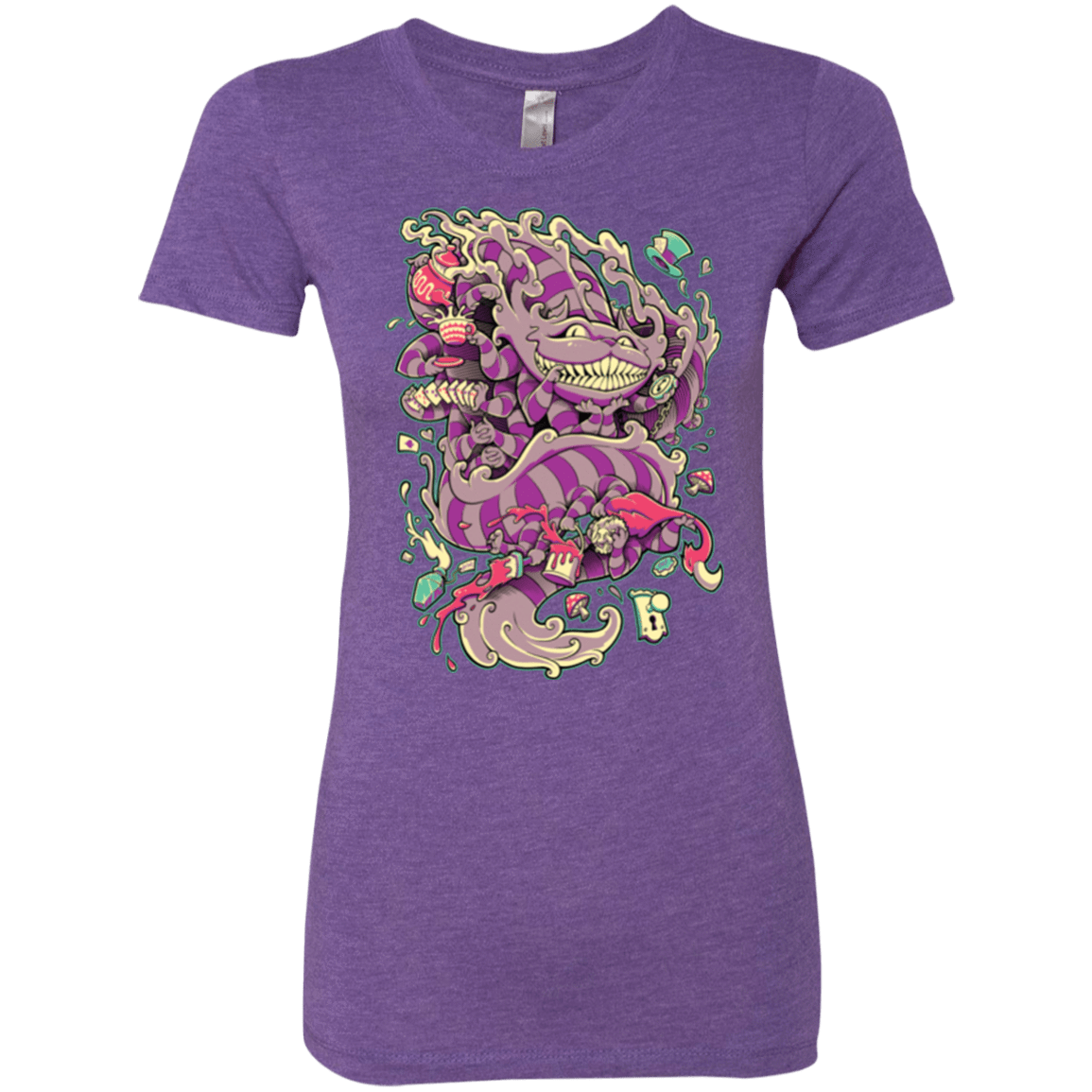 T-Shirts Purple Rush / Small Cheshire Dragon Women's Triblend T-Shirt