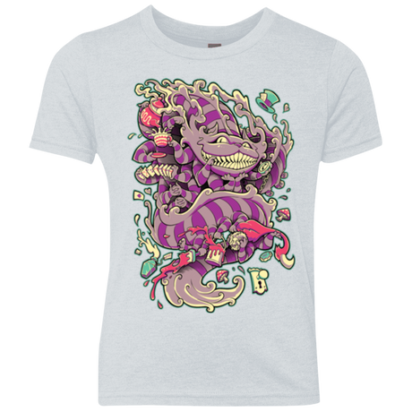 T-Shirts Heather White / YXS Cheshire Dragon Youth Triblend T-Shirt