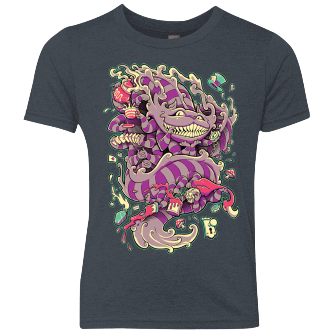 T-Shirts Vintage Navy / YXS Cheshire Dragon Youth Triblend T-Shirt