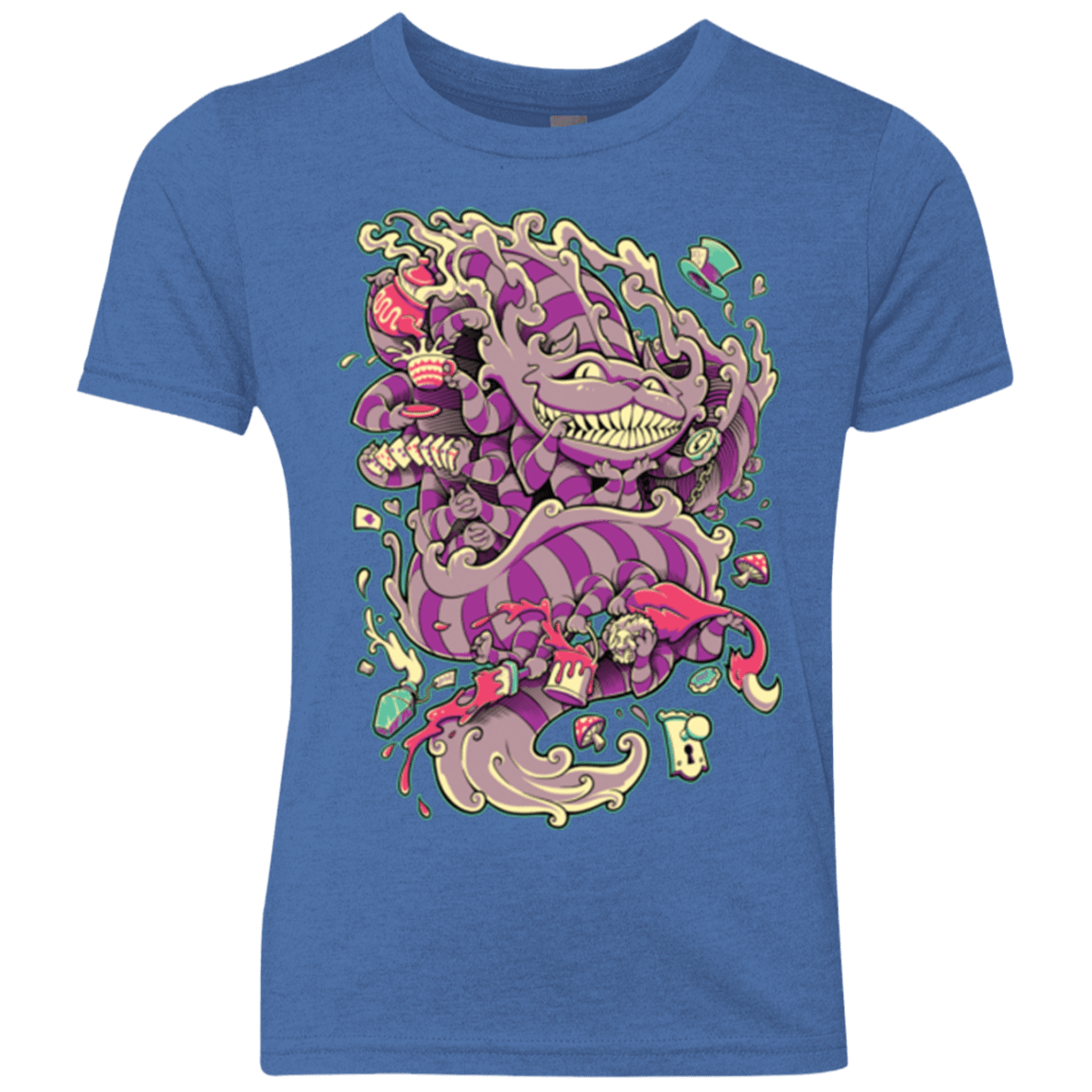 T-Shirts Vintage Royal / YXS Cheshire Dragon Youth Triblend T-Shirt
