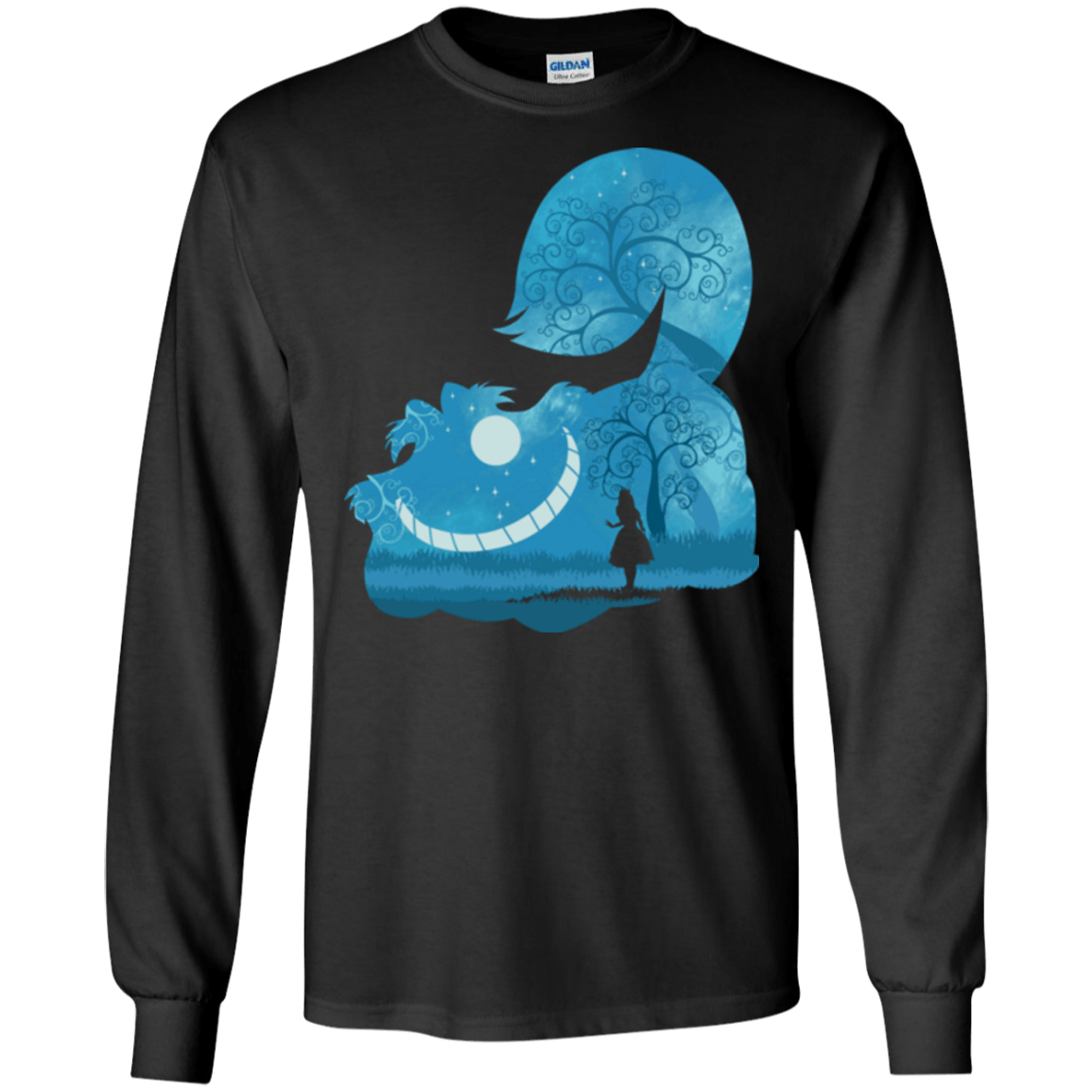 T-Shirts Black / S Cheshire Portrait Men's Long Sleeve T-Shirt