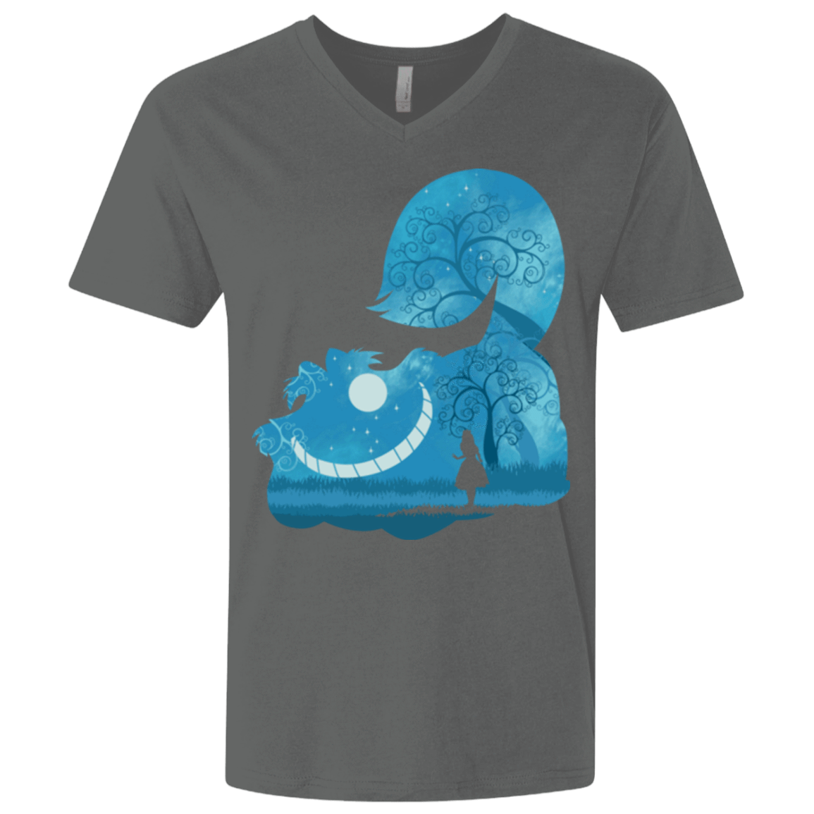 T-Shirts Heavy Metal / X-Small Cheshire Portrait Men's Premium V-Neck
