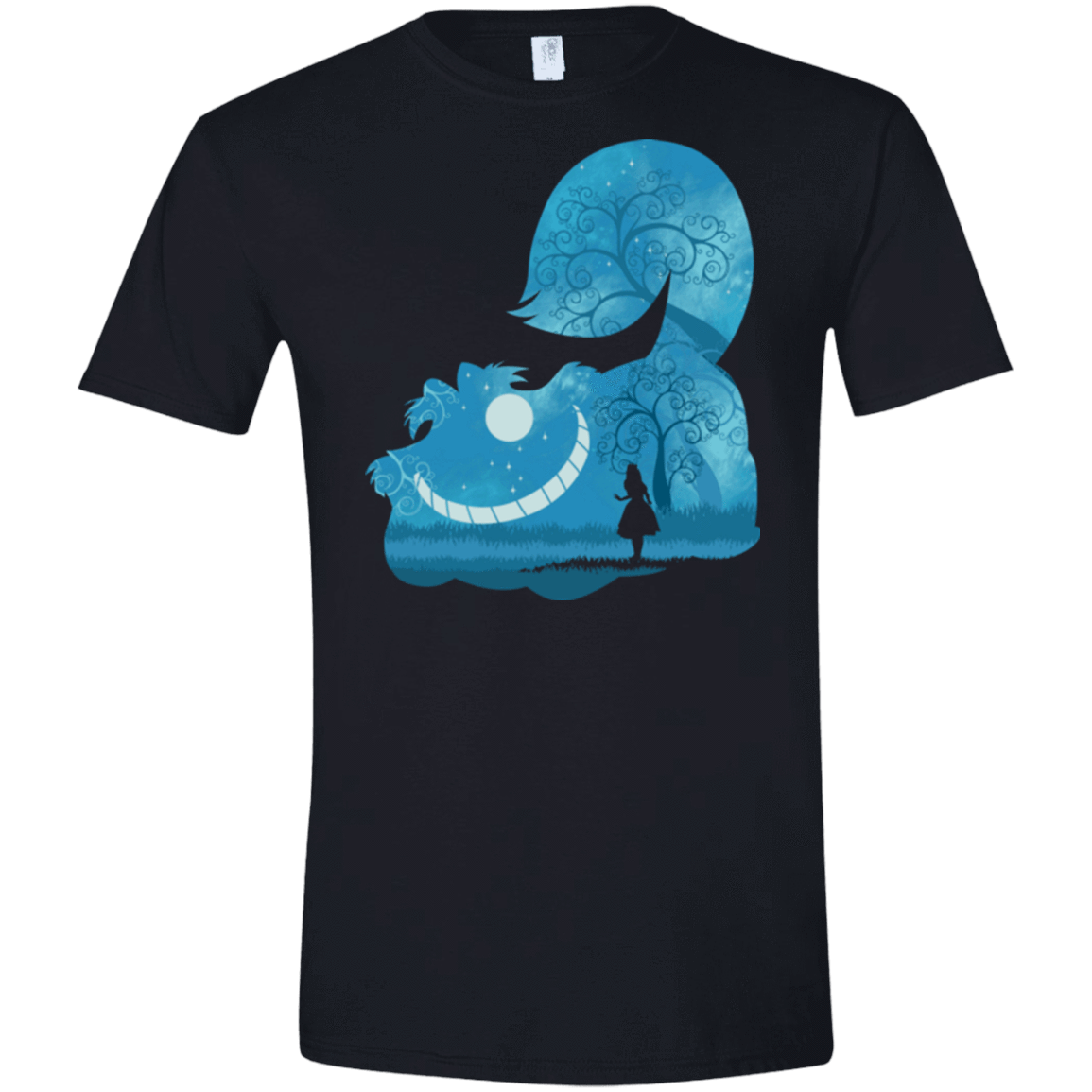 T-Shirts Black / X-Small Cheshire Portrait Men's Semi-Fitted Softstyle