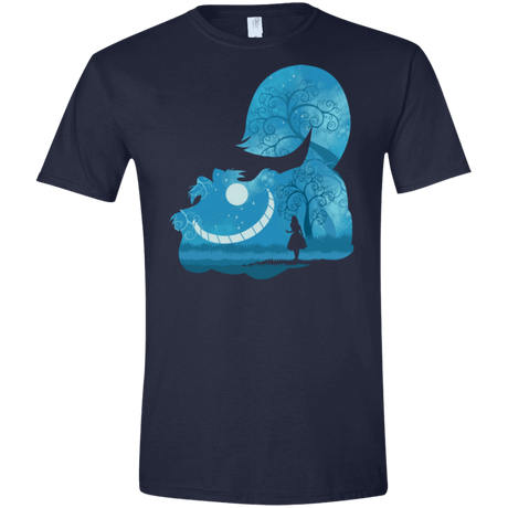 T-Shirts Navy / X-Small Cheshire Portrait Men's Semi-Fitted Softstyle