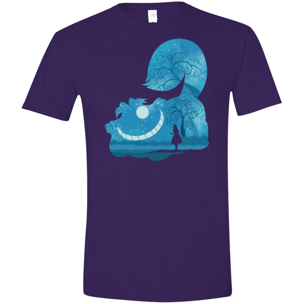 T-Shirts Purple / S Cheshire Portrait Men's Semi-Fitted Softstyle