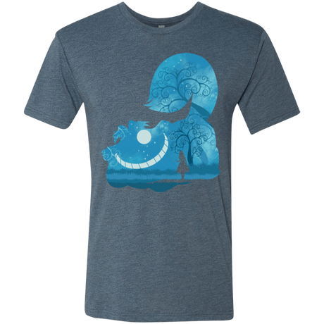 T-Shirts Indigo / S Cheshire Portrait Men's Triblend T-Shirt