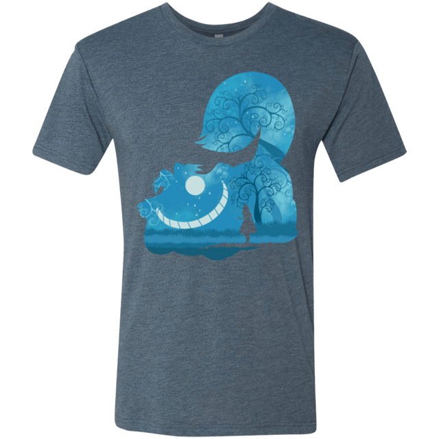 T-Shirts Indigo / S Cheshire Portrait Men's Triblend T-Shirt