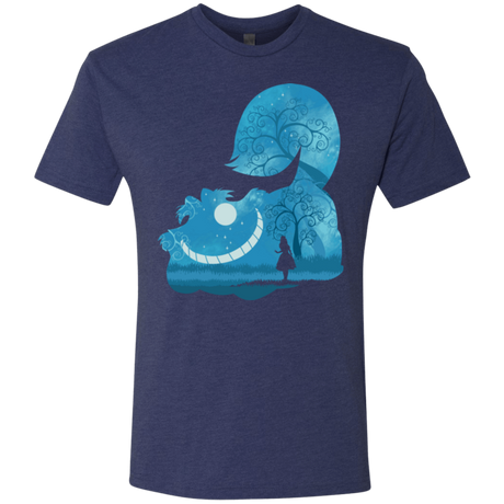 T-Shirts Vintage Navy / S Cheshire Portrait Men's Triblend T-Shirt