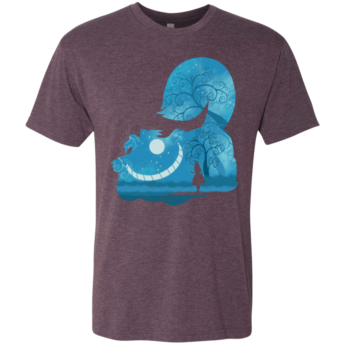 T-Shirts Vintage Purple / S Cheshire Portrait Men's Triblend T-Shirt