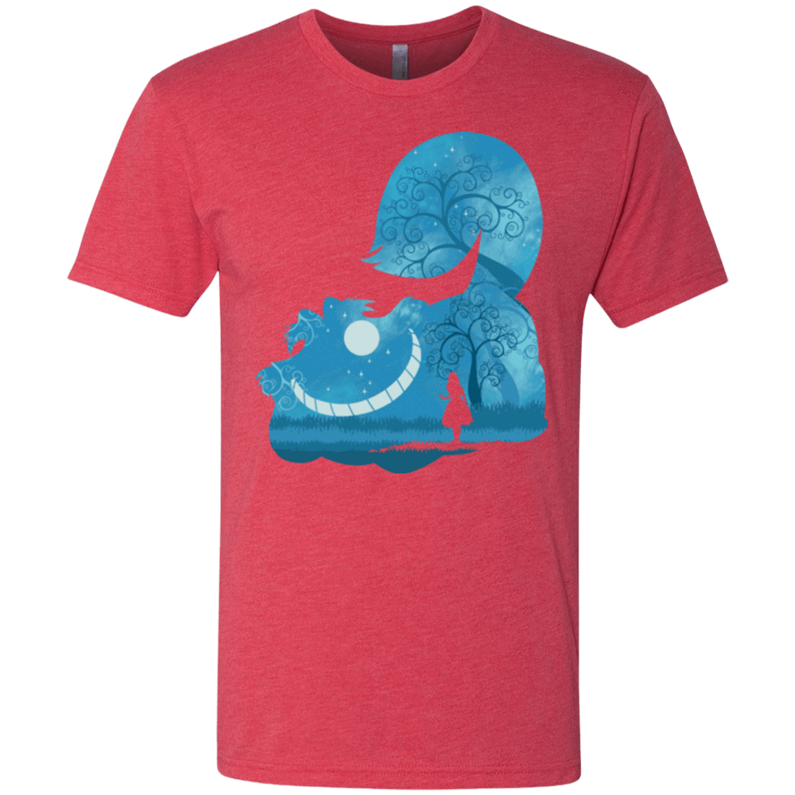 T-Shirts Vintage Red / S Cheshire Portrait Men's Triblend T-Shirt