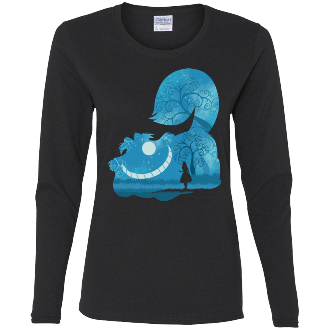 T-Shirts Black / S Cheshire Portrait Women's Long Sleeve T-Shirt