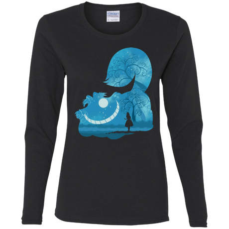 T-Shirts Black / S Cheshire Portrait Women's Long Sleeve T-Shirt