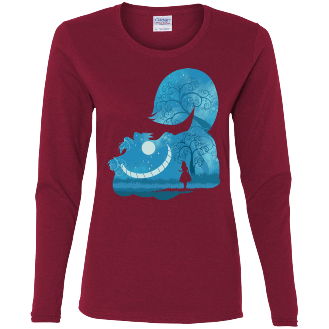 T-Shirts Cardinal / S Cheshire Portrait Women's Long Sleeve T-Shirt