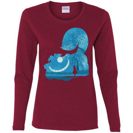 T-Shirts Cardinal / S Cheshire Portrait Women's Long Sleeve T-Shirt