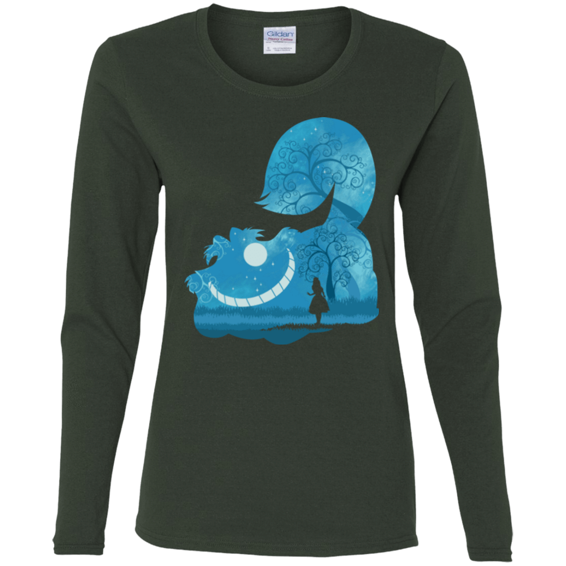 T-Shirts Forest / S Cheshire Portrait Women's Long Sleeve T-Shirt